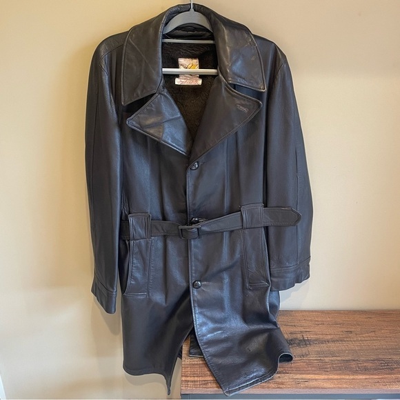 Vintage Kurland Brown  jacket Leather Imported Cabretta Leather - Picture 2 of 13